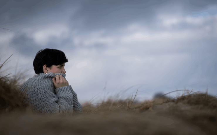 Sarina Dierkes am Strand